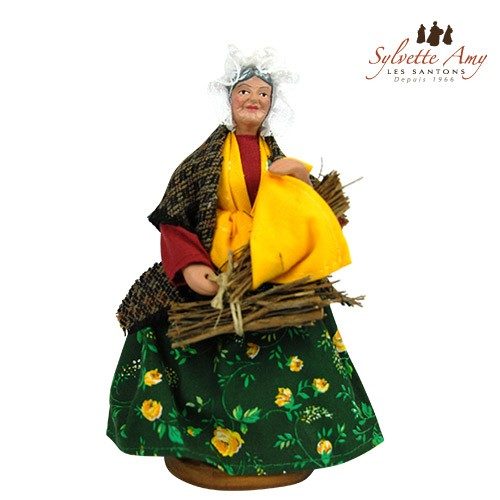 La Vieille au Fagot - Collection Santons habillés 15 cm - Sylvette Amy