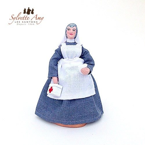 L'infirmière - Collection Santons Habillés 15 cm- Sylvette Amy