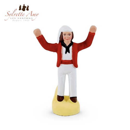 Santon Le Ravi 7cm - Collection Santons de Crèche Sylvette Amy