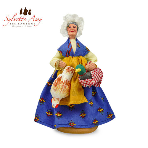 Femme à la Poule et au Canard - Collection 15 cm Sylvette Amy