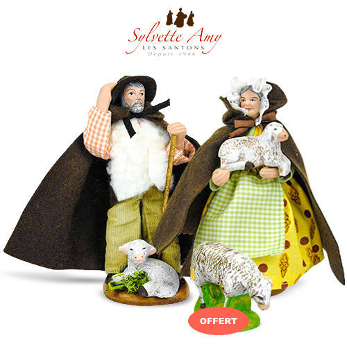 Berger & Bergère 15 cm Promotion 1 Mouton Offert pour l'chat du couple