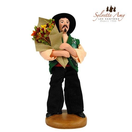 Homme aux Fleurs - Collection Santons 15 cm Sylvette Amy