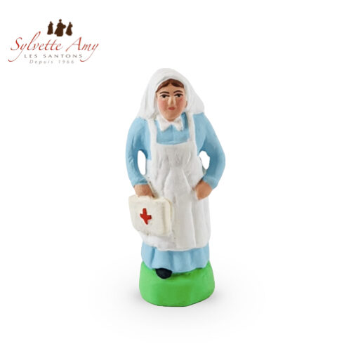 Santon Infirmière 7cm - Cllection Santons de Crèche Sylvette Amy