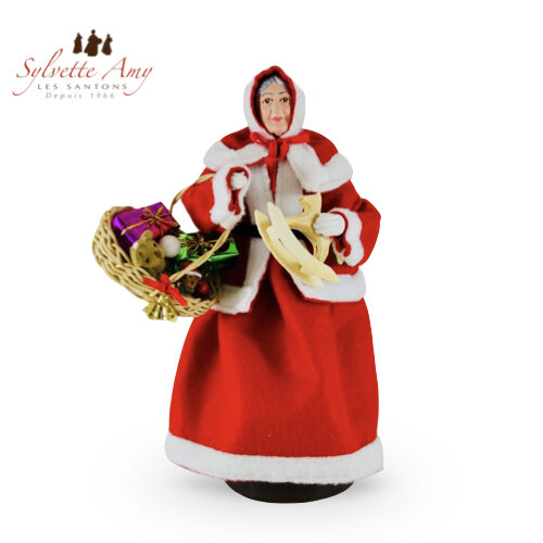 La Mère Noël Taille 25 cm - Collections Santons Habillé Sylvette Amy