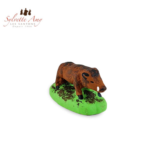 Le Sanglier - Santons de crèche 7 cm - Les Animaux. Santons Sylvette Amy