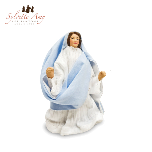 Santon Vierge Marie - Santons Habillés 15 cm - Sylvette Amy