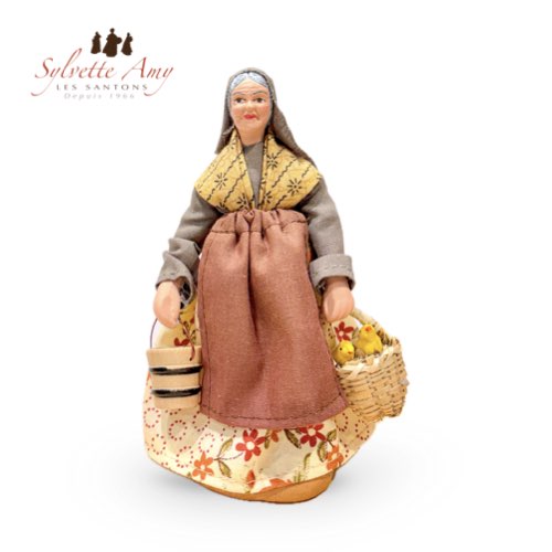 La Fermière - Collection Santons Habillés 15 cm - Sylvette Amy