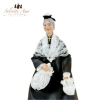 L'arlésienne en Robe Noire - Collection Santons 25cm Sylvette Amy Aubagne