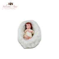 Santon Jésus Collection 25cm - Sur une peau de mouton - Santons Sylvette Amy