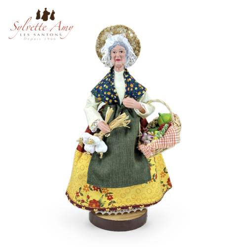Santon La Maraîchère - Santons Habillés 25cm - Sylvette Amy Aubagne