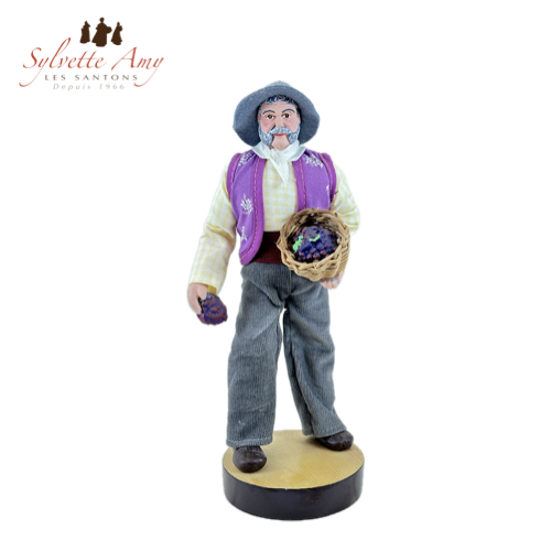 Le Vigneron - Santons Habillés 25 cm Sylvette Amy - Aubagne